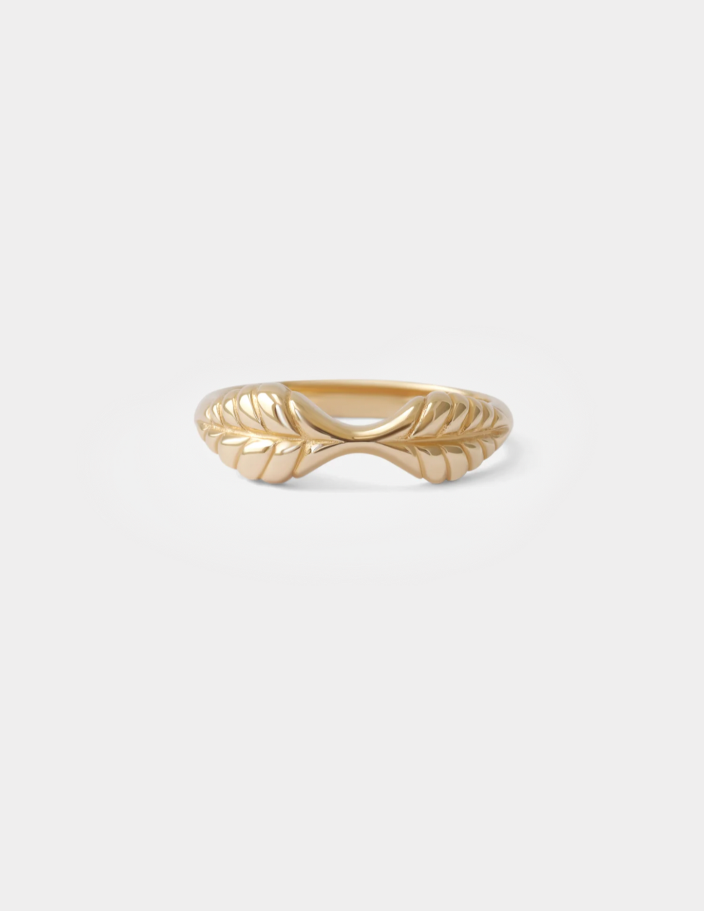 Double Leaf Stacker Ring