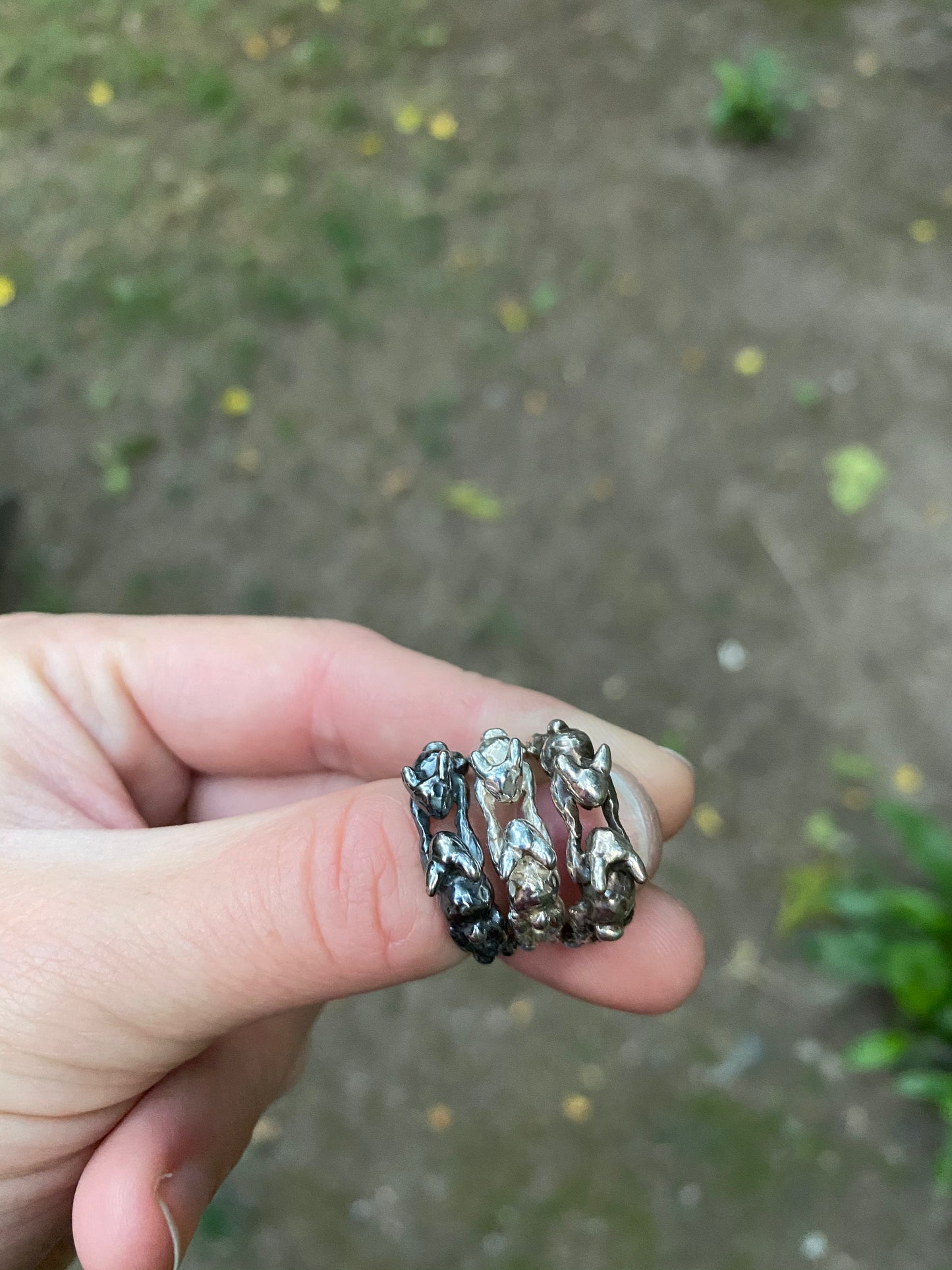 Bunny Ring // Oxidized Sterling