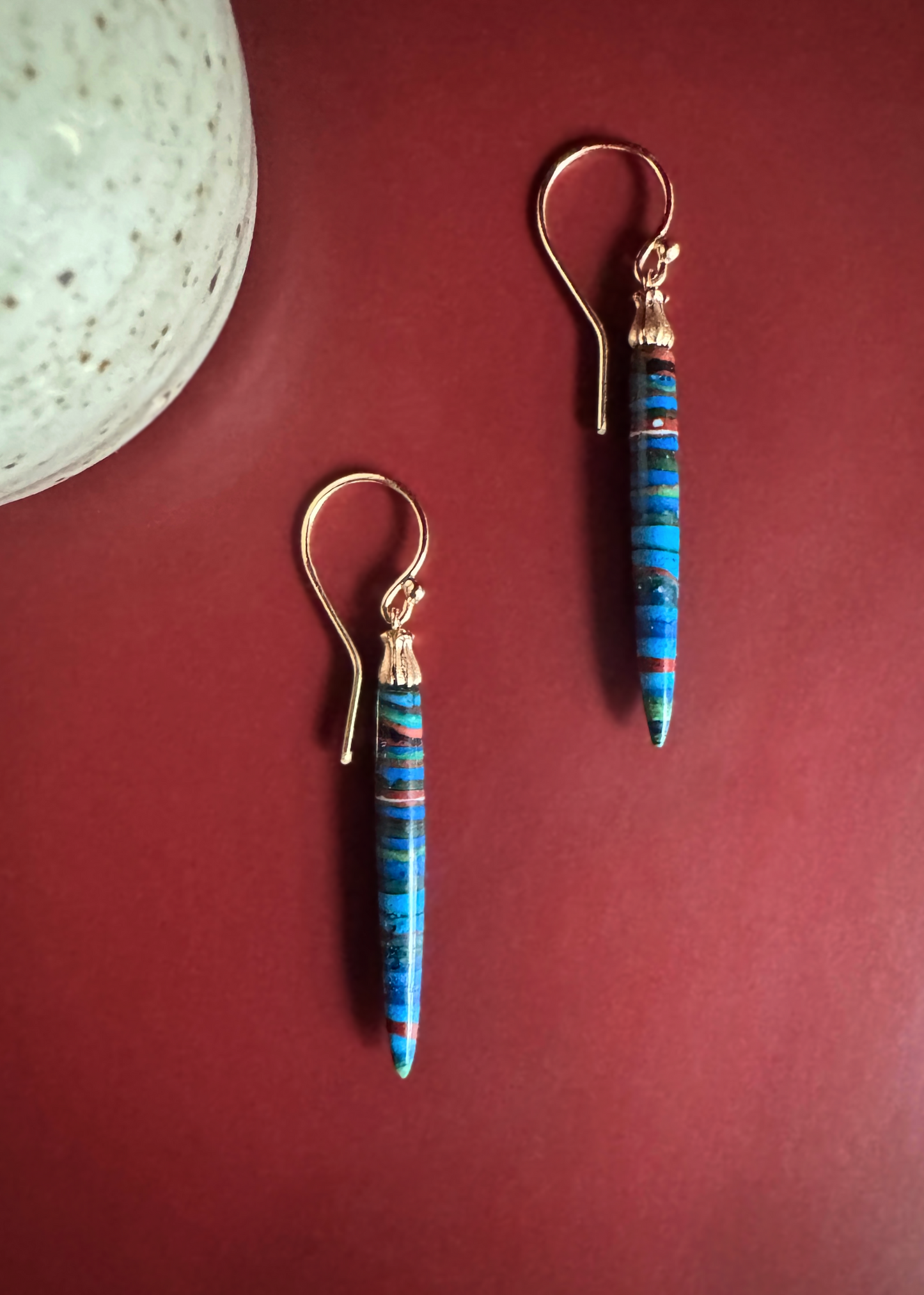 Little Mirror Bead Drops // Rainbow Calsilica