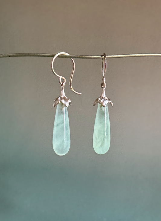 Mirror Drops // 14KY // Prehnite