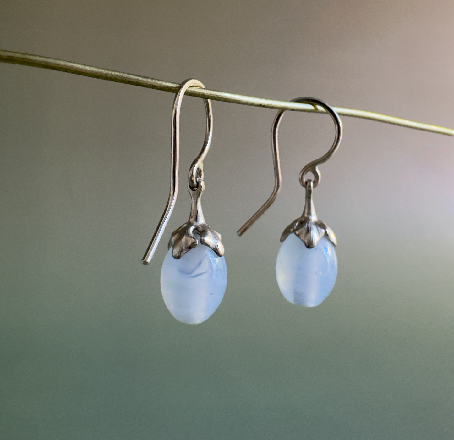 Mirror Drops // 14KW // Vintage Glass
