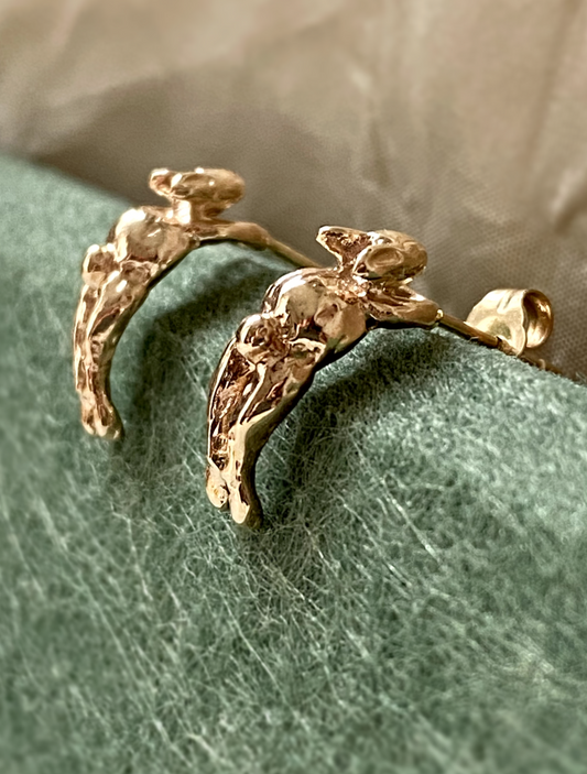 Bunny Earrings // 14K gold