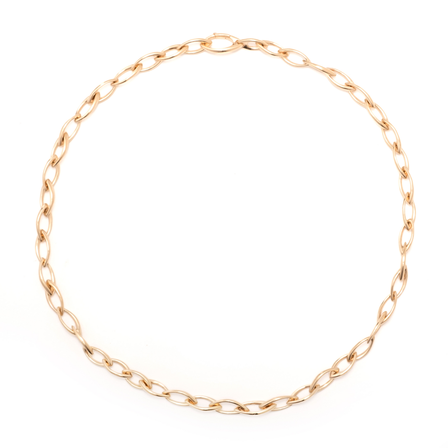 Oblong Chain Necklace // 14K gold
