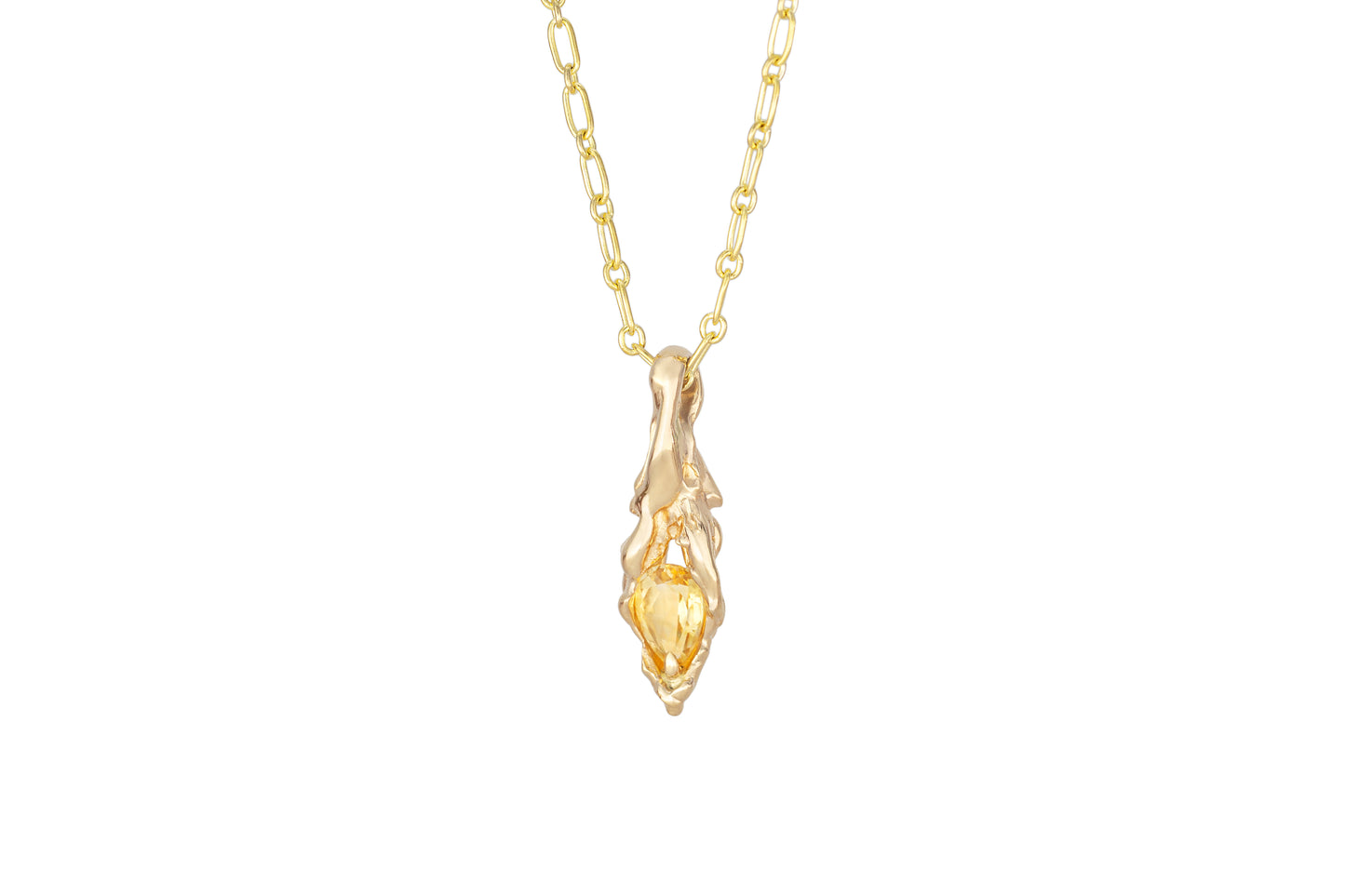OoaK Citrine Pendant // 14KY