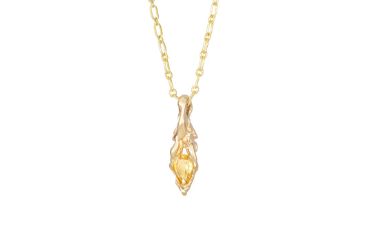 OoaK Citrine Pendant // 14KY