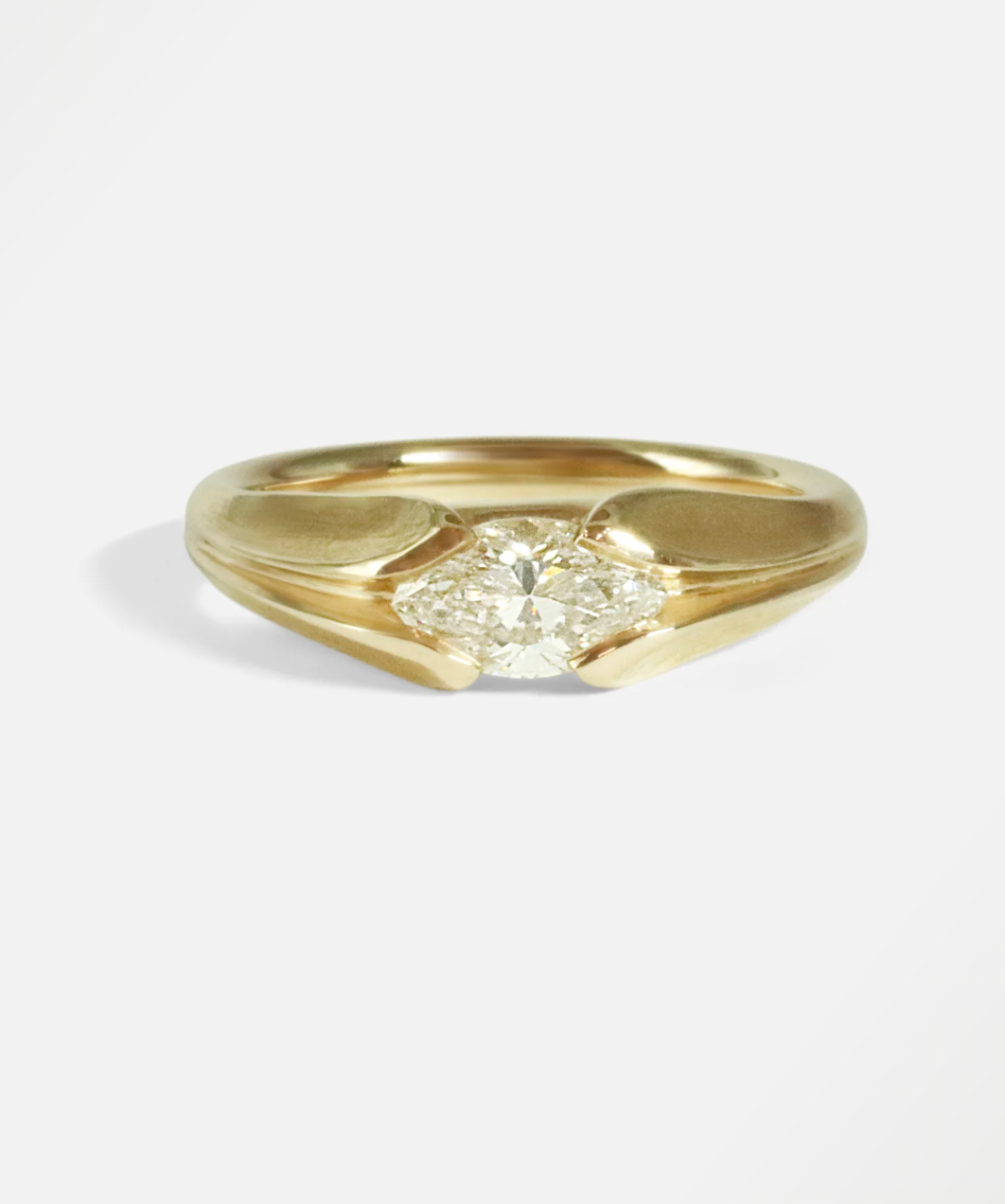 Split Blade Ring // Marquise Brilliant Diamond // G VS2 // .57ct