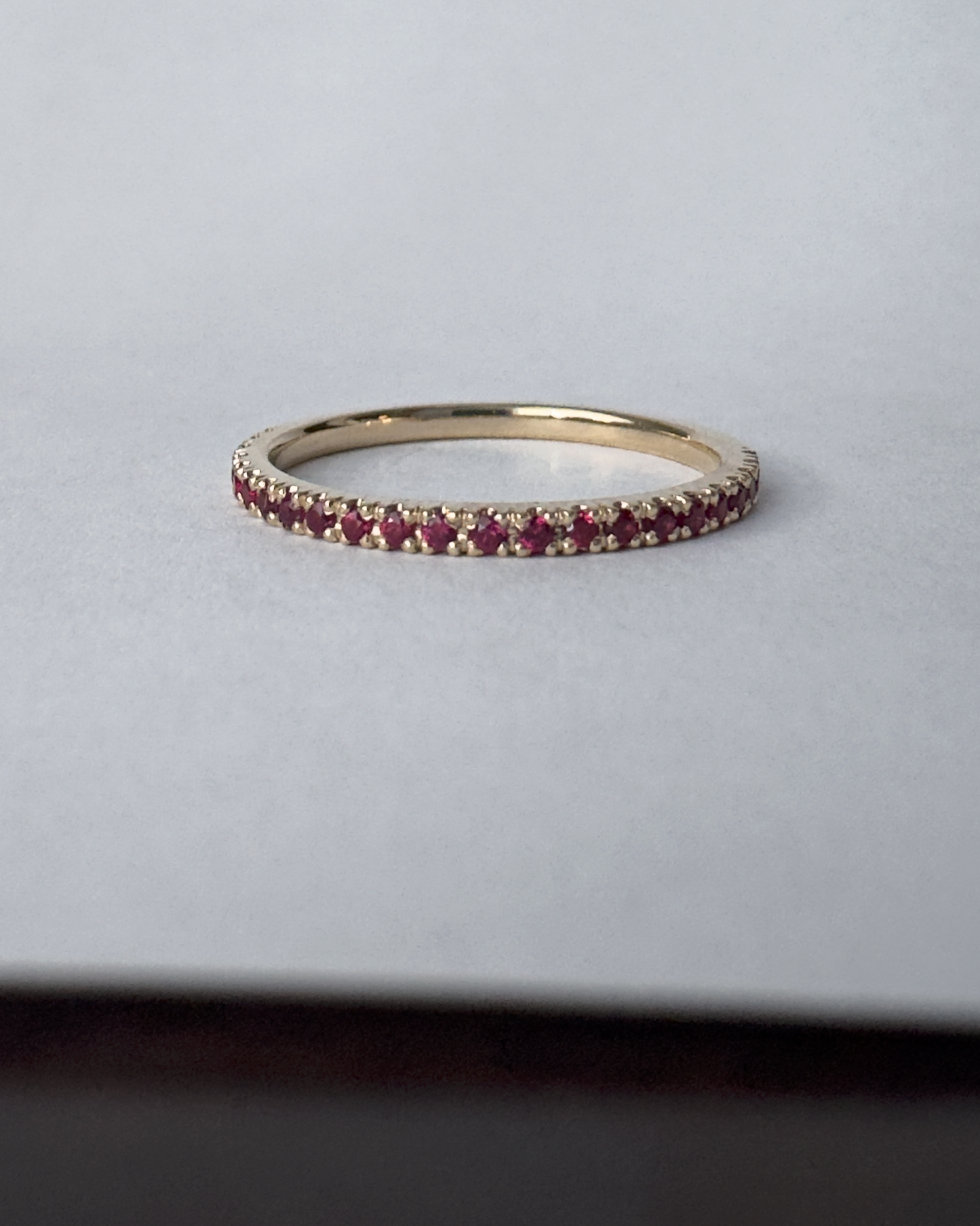 Standard Pavé Band // 14KY // Ruby