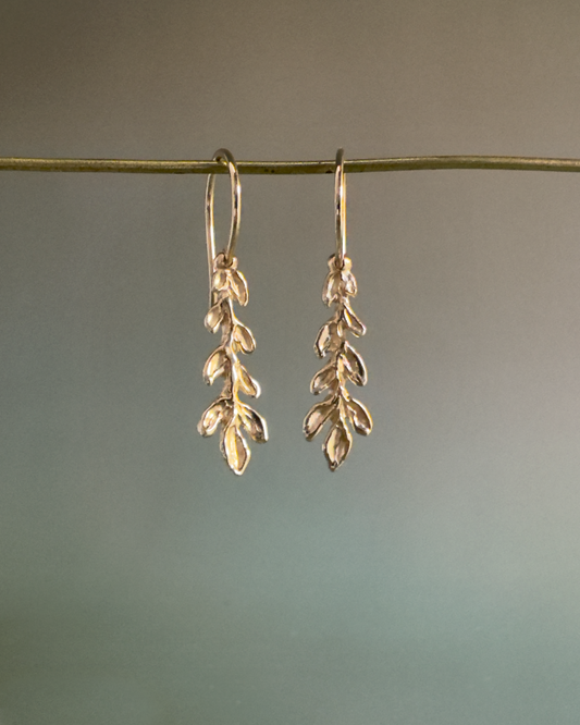 Hinged Branch Drops // 14K Y